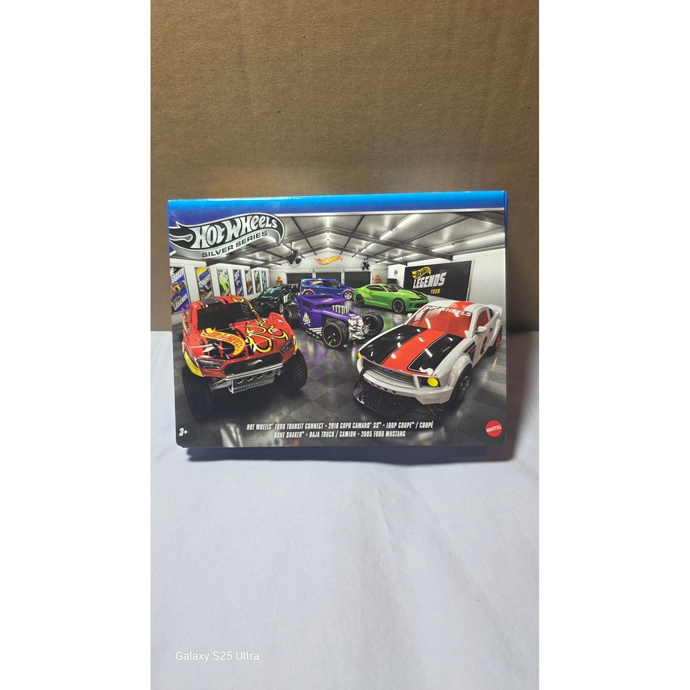 Hot Wheels Silver Series Legends Tour 6 Car Set Bone Shaker Mustang Camaro SS
